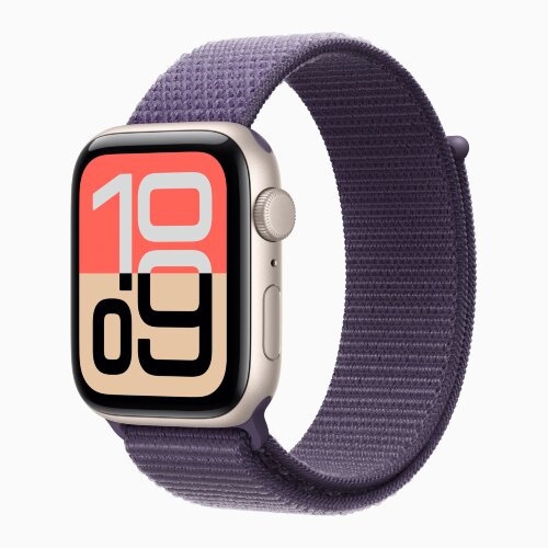 Apple Watch SE 3 40mm, Starlight Aluminum Case with Sport Loop - Purple Fog