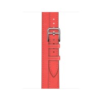 Ремешок Hermès Attelage Double Tour из кожи Swift 41mm для Apple Watch - "Розовый"