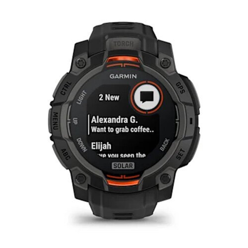 Умные часы Garmin Instinct 3 45mm, Solar, Black, Black Band