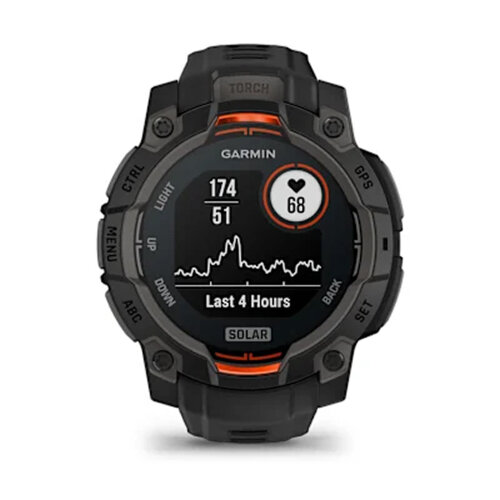 Умные часы Garmin Instinct 3 45mm, Solar, Black, Black Band