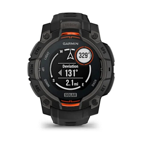 Умные часы Garmin Instinct 3 45mm, Solar, Black, Black Band
