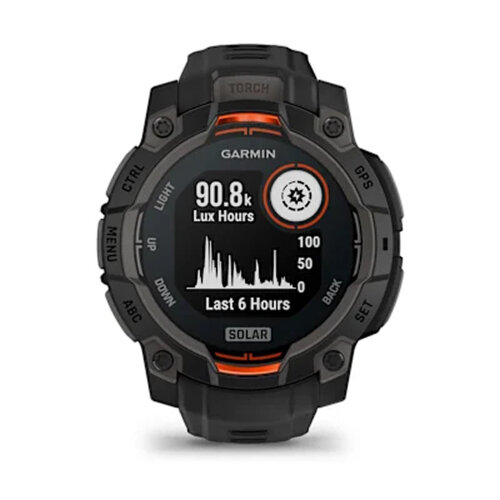 Умные часы Garmin Instinct 3 45mm, Solar, Black, Black Band