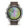 Умные часы Garmin D2 Mach 2 47mm, Titanium, Oxford Brown Leather Band