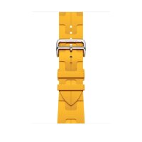 Ремешок Hermes для Apple Watch 46mm Kilim Single Tour - Темно-желтый (Jaune)