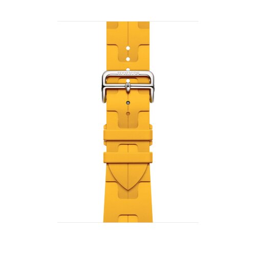 Ремешок Hermes для Apple Watch 46mm Kilim Single Tour - Темно-желтый (Jaune)