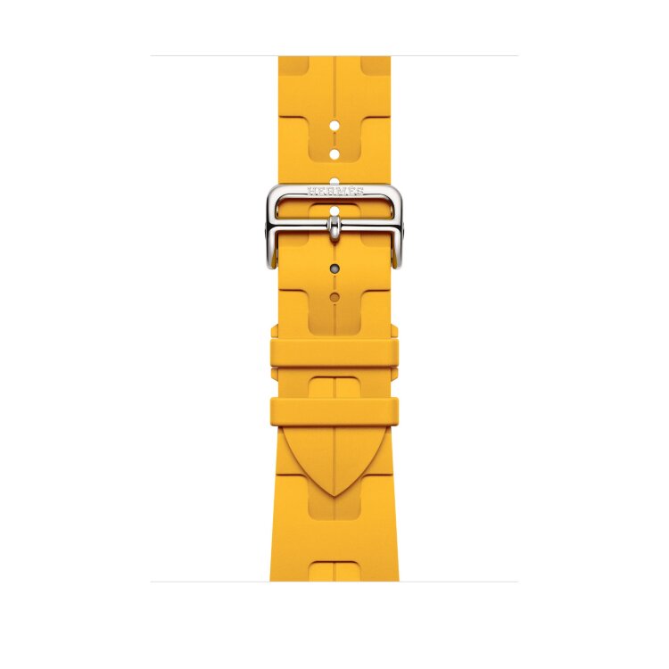 Ремешок Hermes для Apple Watch 46mm Kilim Single Tour - Темно-желтый (Jaune)