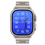Apple Watch Hermès Ultra 4 49mm Natural Titanium, ремешок Scub’H Diving титаново-серый (Gris Titane)