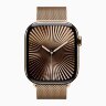 Apple Watch Series 10 42mm, Gold Titanium, Gold Milanese Loop