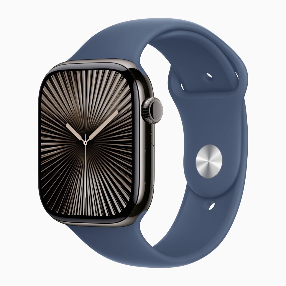 Apple Watch 10 Slate Titanium 46mm Denim band