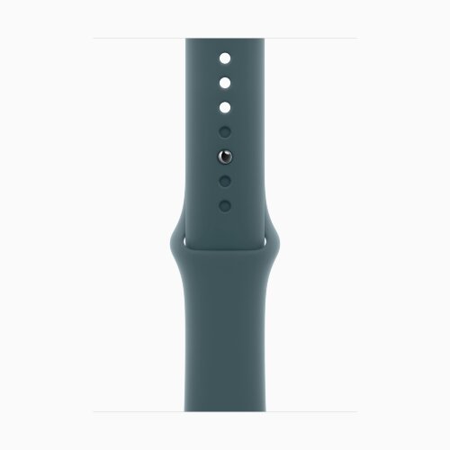 Apple Watch Series 10 42mm, Jet Black Aluminum Case with Sport Band - Lake Green
