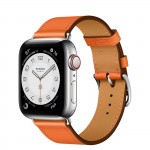 Apple Watch Series 6 Hermes 40mm, ремешок Single Tour из кожи Swift цвета Orange