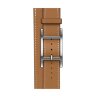 Кожаный двойной ремешок с пряжкой Hermes для Apple Watch 46mm Hapi Double Tour - Коричневый (Gold)