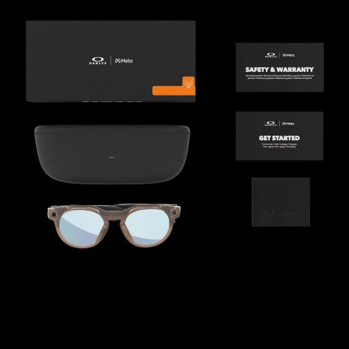 Oakley Meta HSTN (голубые линзы, коричневая оправа, Polarized)