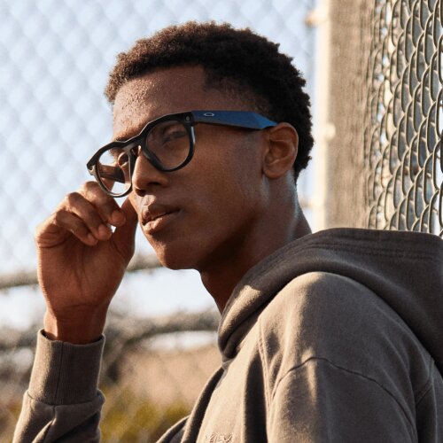 Oakley Meta HSTN (голубые линзы, коричневая оправа, Polarized)