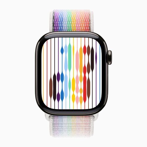 Apple Watch Series 11 42mm, Slate Titanium Case with Sport Loop - Pride Edition