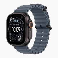 Apple Watch Ultra 3 49mm Black Titanium Case with Anchor Blue Ocean Band