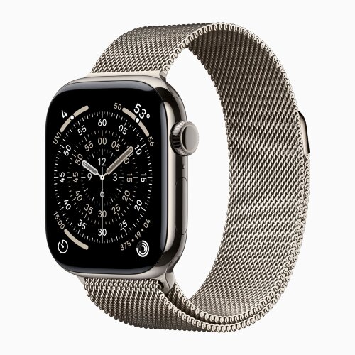 Apple Watch Series 11 46mm, Natural Titanium, Natural Milanese Loop