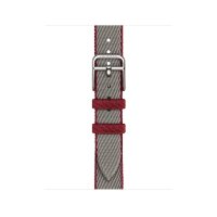 Тонкий ремешок Twill Jump Attelage Single Tour 42mm - Gris Meyer/Rouge Grenat (Серый)