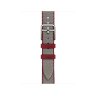 Тонкий ремешок Twill Jump Attelage Single Tour 42mm - Gris Meyer/Rouge Grenat (Серый)