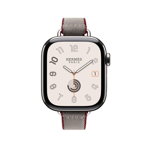 Тонкий ремешок Twill Jump Attelage Single Tour 42mm - Gris Meyer/Rouge Grenat (Серый)