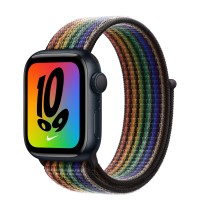 Apple Watch Series 8 Nike 41mm, Midnight Aluminum Case with Sport Loop - Pride Edition