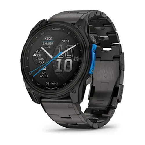 Умные часы Garmin D2 Mach 2 51mm, Carbon Gray DLC Titanium, Vented Titanium Bracelet