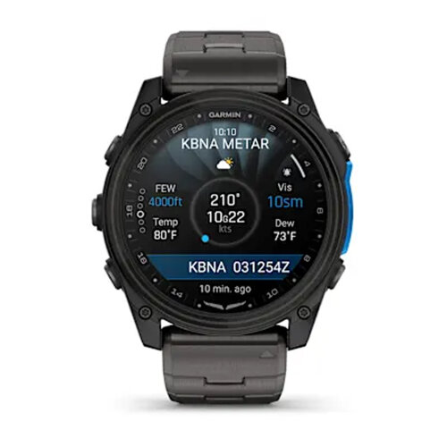 Умные часы Garmin D2 Mach 2 51mm, Carbon Gray DLC Titanium, Vented Titanium Bracelet