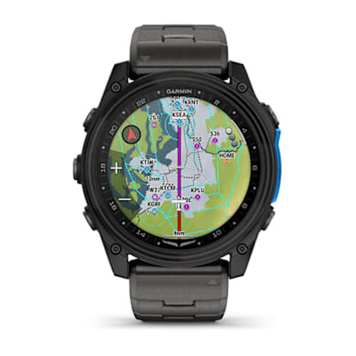 Умные часы Garmin D2 Mach 2 51mm, Carbon Gray DLC Titanium, Vented Titanium Bracelet