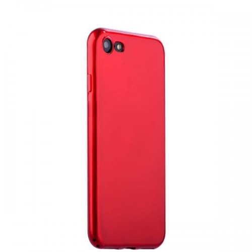 Чехол накладка силиконовая J-case 0.5mm для iPhone 7 красная