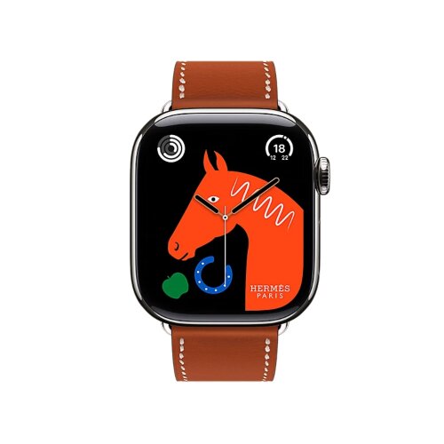 Ремешок Hermès Single Tour из кожи Swift 42mm для Apple Watch - Красно-коричневый (Cevre)