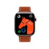 Ремешок Hermès Single Tour из кожи Swift 42mm для Apple Watch - Красно-коричневый (Cevre)