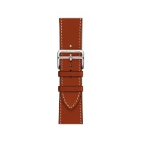Ремешок Hermès Single Tour из кожи Swift 42mm для Apple Watch - Красно-коричневый (Cevre)