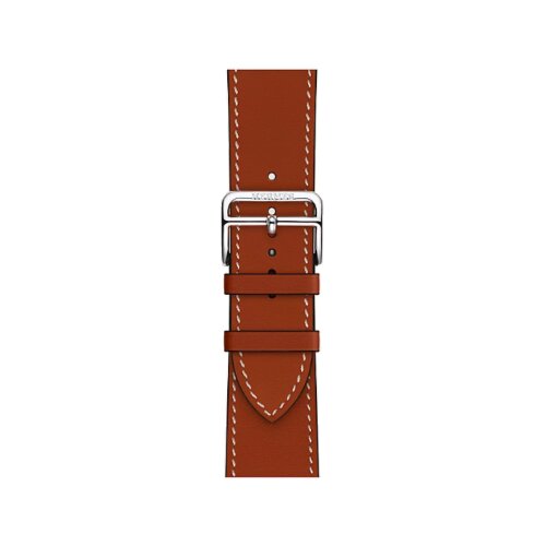 Ремешок Hermès Single Tour из кожи Swift 42mm для Apple Watch - Красно-коричневый (Cevre)