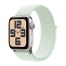 Apple Watch SE (2023) 44mm, Starlight Aluminum Case with Sport Loop - Soft Mint (Мятный)