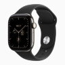 Apple Watch Series 12 42mm, Natural Titanium Case with Sport Band - Black