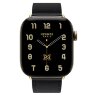 Apple Watch Hermès Series 12 42mm, Radiant Gold Titanium, ремешок Single Tour черный (Noir)