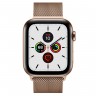 Apple Watch series 5, 44 мм Cellular + GPS, золотая нержавеющая сталь, миланский сетчатый браслет