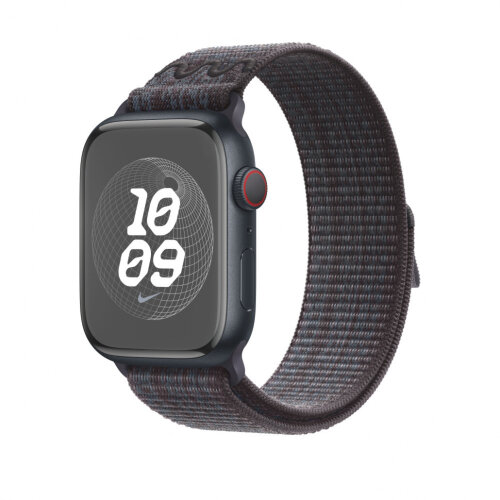 Спортивный браслет для Apple Watch 46mm Nike Sport Loop - Черный/Синий (Black/Blue)
