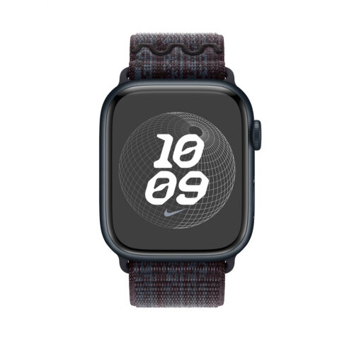 Спортивный браслет для Apple Watch 46mm Nike Sport Loop - Черный/Синий (Black/Blue)