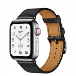 Apple Watch Series 6 Hermes 40mm, ремешок Single Tour из кожи Swift цвета Noir