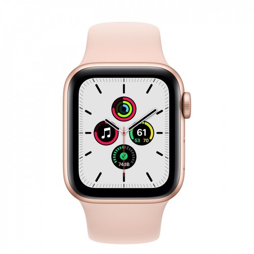 Apple Watch SE 40 мм, золотистый алюминий, спортивный ремешок "розовый песок"