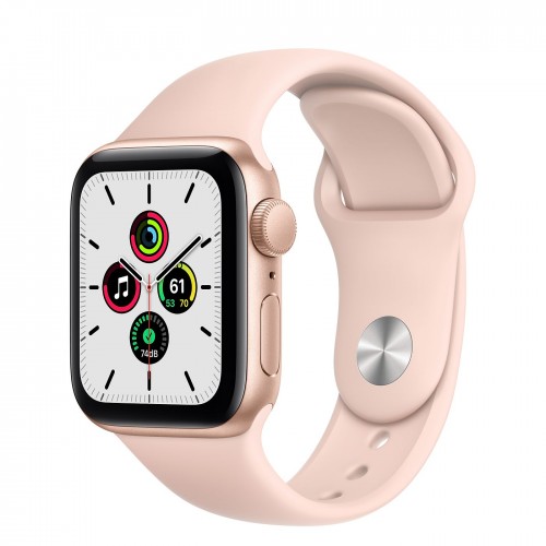 Apple Watch SE 40 мм, золотистый алюминий, спортивный ремешок "розовый песок"