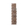 Ремешок Hermes для Apple Watch 42mm Bridon Lisere Attelage Double Tour - Бежевый/Белый (Beige de Weimar / Blanc)