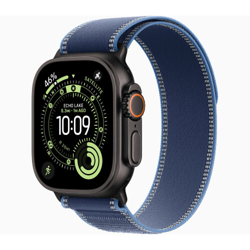 Ремешок для Apple Watch Ultra 49mm Trail Loop Black Titanium (S/M) - Blue/Bright Blue (Синий/Светло-голубой)