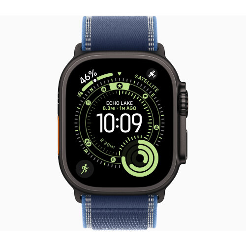 Ремешок для Apple Watch Ultra 49mm Trail Loop Black Titanium (S/M) - Blue/Bright Blue (Синий/Светло-голубой)