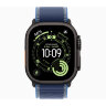 Ремешок для Apple Watch Ultra 49mm Trail Loop Black Titanium (S/M) - Blue/Bright Blue (Синий/Светло-голубой)