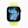 Apple Watch Series 11 42mm, Space Gray Aluminum Case with Sport Band - Neon Yellow