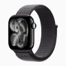 Apple Watch Series 11 42mm, Jet Black Aluminum Case with Sport Loop - Dark Gray