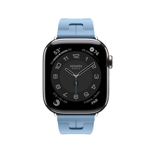 Ремешок Hermes для Apple Watch 42mm Kilim Single Tour - Голубой (Bleu Pastel)