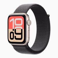 Apple Watch SE 3 40mm, Starlight Aluminum Case with Sport Loop - Dark Gray
